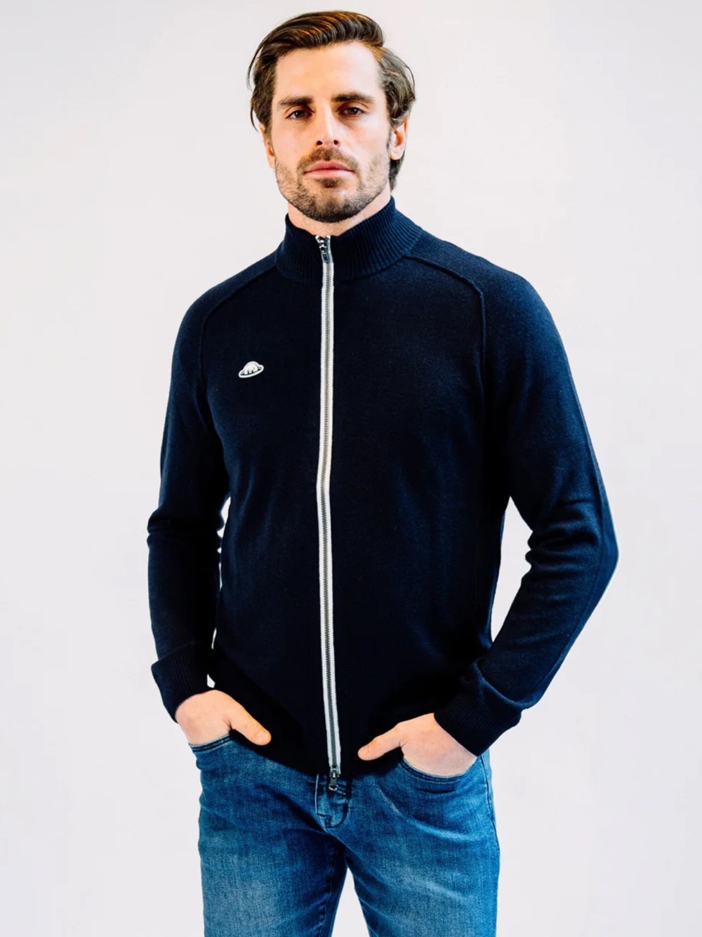 Radmore cashmere blend zip cardigan sweater